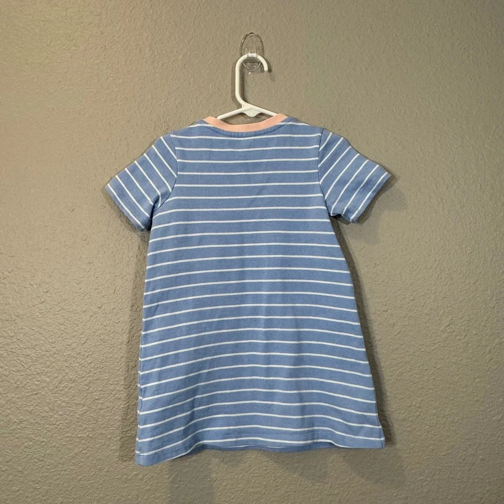 Joules Girl's Size 2T Blue Striped Sun Patch Rosalee T-Shirt Dress‎